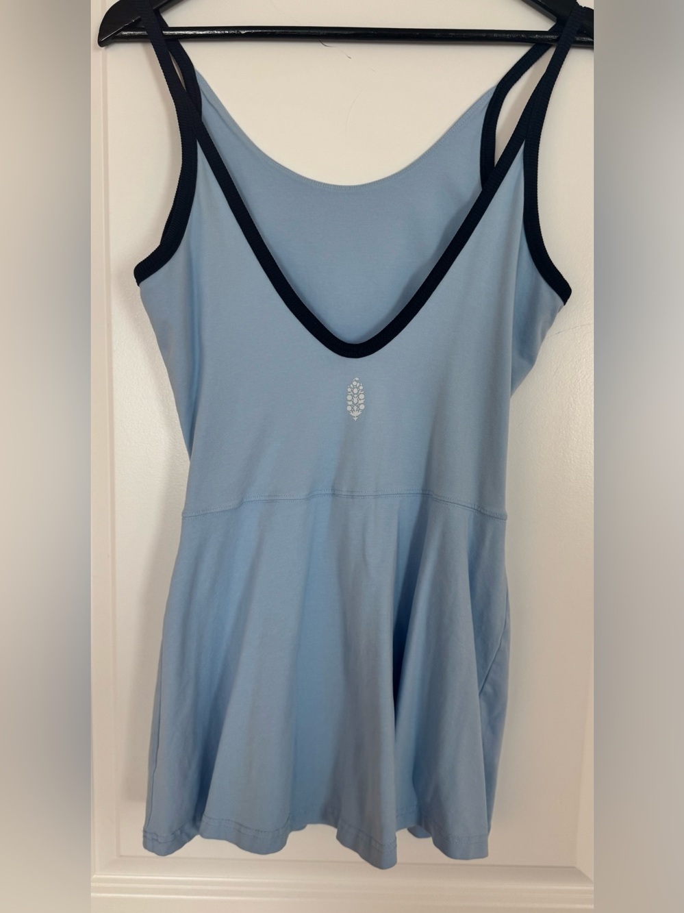 FP Movement by Free People Light Blue Tennis Romper with Navy Trim - Picture 7 of 7